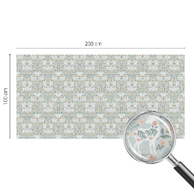 Vinilo para cristales efecto vitral flores de ciervo