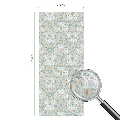 Vinilo para cristales efecto vitral flores de ciervo