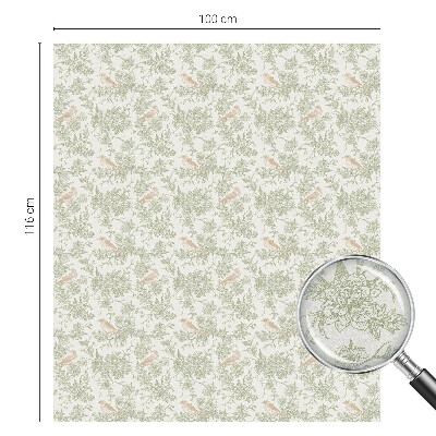 Vinilo para cristales opaco decorativo Aves plantas