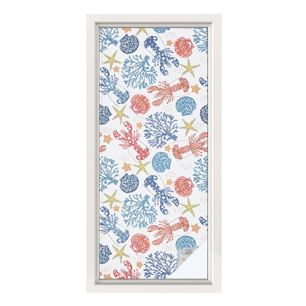 Vinilo decorativo adhesivo para cristales Corales cangrejo de río