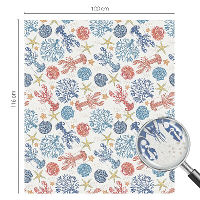 Vinilo decorativo adhesivo para cristales Corales cangrejo de río