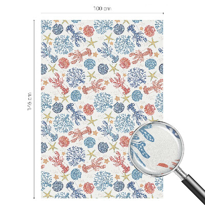 Vinilo decorativo adhesivo para cristales Corales cangrejo de río