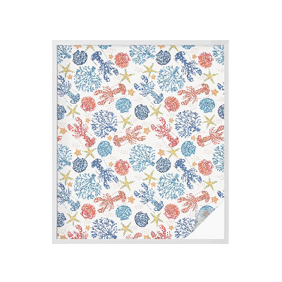 Vinilo decorativo adhesivo para cristales Corales cangrejo de río