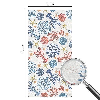 Vinilo decorativo adhesivo para cristales Corales cangrejo de río