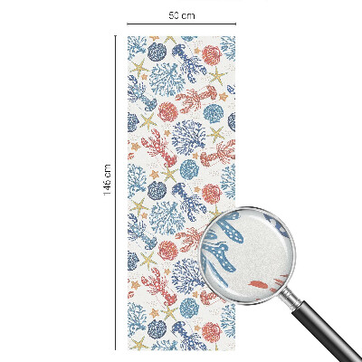 Vinilo decorativo adhesivo para cristales Corales cangrejo de río