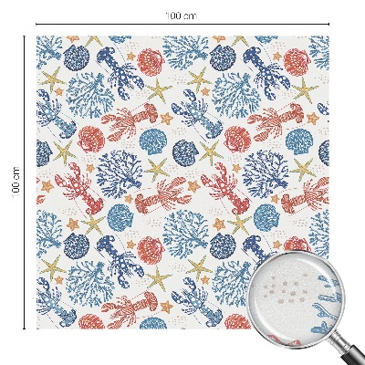 Vinilo decorativo adhesivo para cristales Corales cangrejo de río