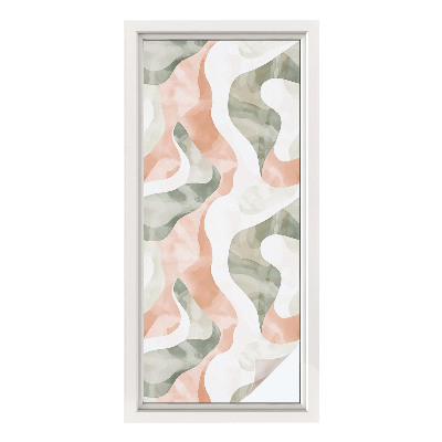 Vinilo para ventanas motivo vitral Ondas de colores