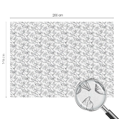 Vinilo ventana privacidad Pájaros y flores