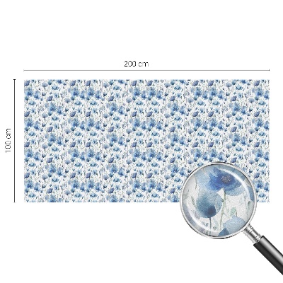 Vinilo para cristales efecto vitral flores de acuarela