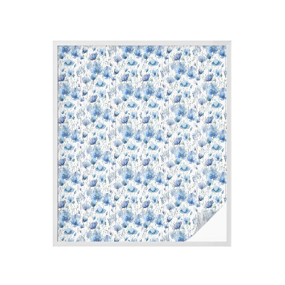 Vinilo para cristales efecto vitral flores de acuarela