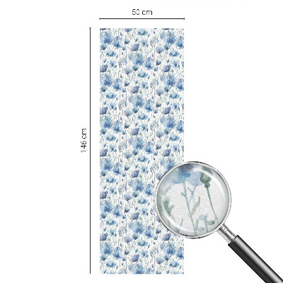 Vinilo para cristales efecto vitral flores de acuarela