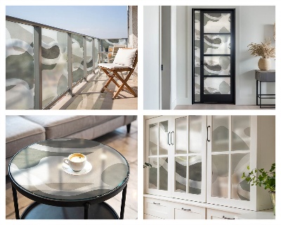 Vinilo para ventanas motivo vitral Patrón orgánico