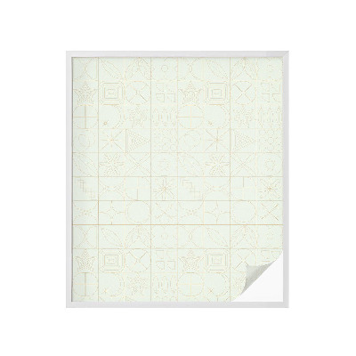 Vinilo ventana privacidad mosaico geométrico