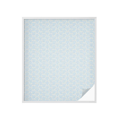 Vinilo para ventanas motivo vitral olas japonesas