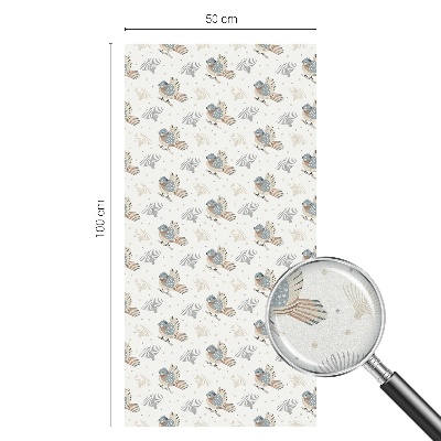 Vinilo para cristales efecto vitral Patrón de pájaros