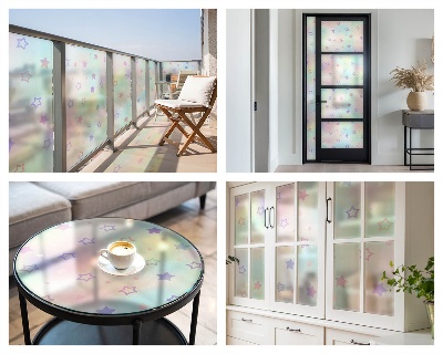 Vinilo decorativo adhesivo para cristales Patrones de arcoíris