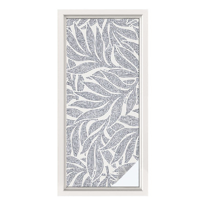 Vinilo ventana privacidad Gotas de hojas