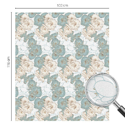 Vinilo decorativo adhesivo para cristales flores delicadas