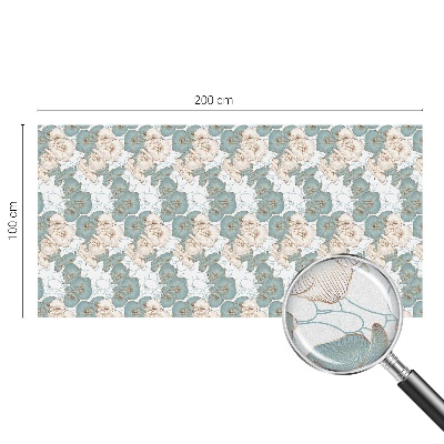 Vinilo decorativo adhesivo para cristales flores delicadas