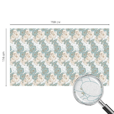 Vinilo decorativo adhesivo para cristales flores delicadas