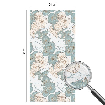 Vinilo decorativo adhesivo para cristales flores delicadas