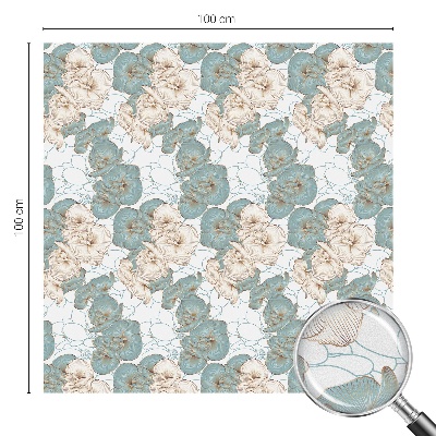 Vinilo decorativo adhesivo para cristales flores delicadas