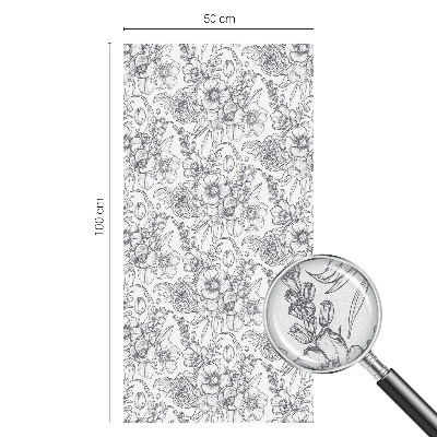 Vinilo para cristales efecto vitral Elegancia florística