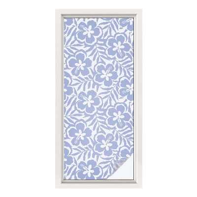 Vinilo para cristales opaco decorativo flores de hibisco