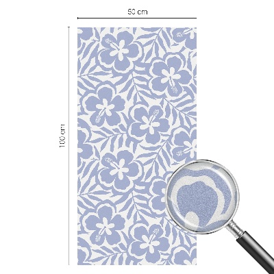 Vinilo para cristales opaco decorativo flores de hibisco