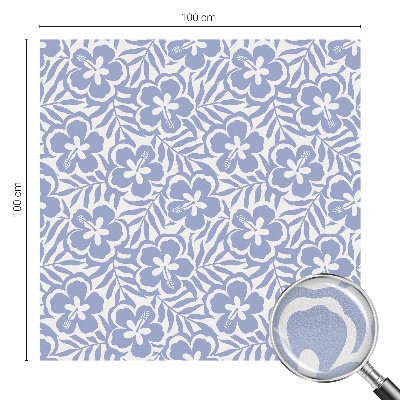 Vinilo para cristales opaco decorativo flores de hibisco