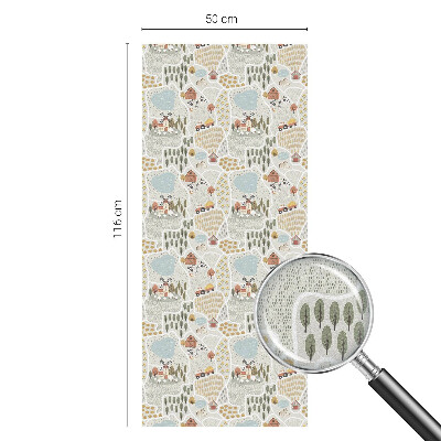 Vinilo ventana privacidad Un pueblo idílico