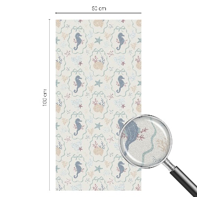 Vinilo para cristales efecto vitral Caballitos de mar