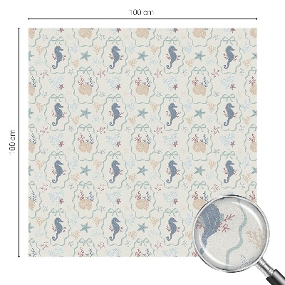 Vinilo para cristales efecto vitral Caballitos de mar