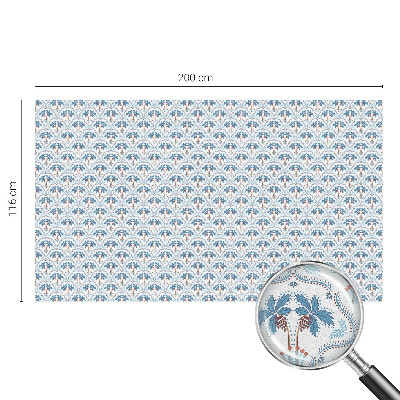 Vinilo decorativo adhesivo para cristales palmeras azules