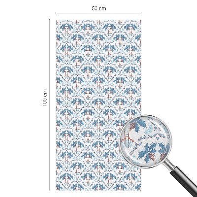 Vinilo decorativo adhesivo para cristales palmeras azules