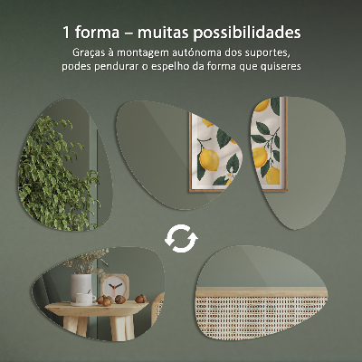 Espejo con forma original sin marco