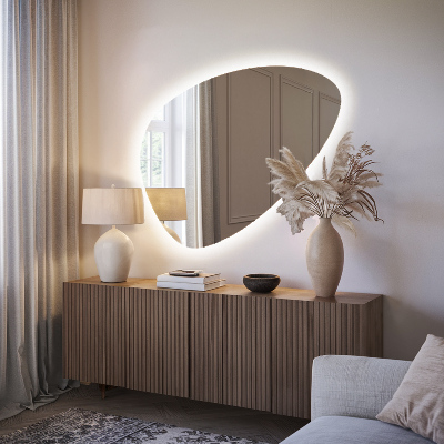 Espejo decorativo de huevo Iluminado LED
