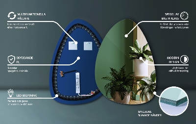 Espejo decorativo de huevo Iluminado LED