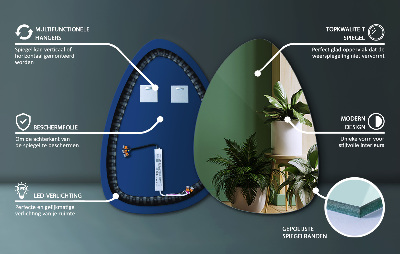 Espejo decorativo de huevo Iluminado LED