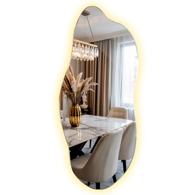 Espejo con forma original led innovador