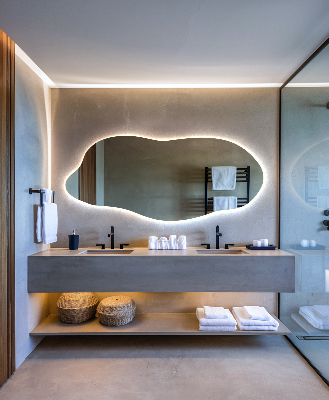 Espejo con forma original led innovador