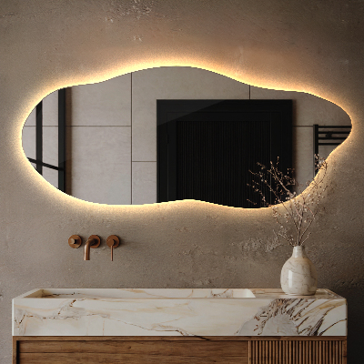 Espejo con forma original led innovador