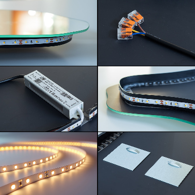Espejo con forma original led innovador