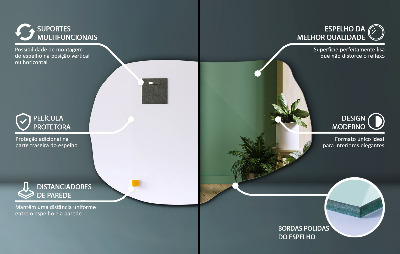 Espejo irregular un accesorio elegante