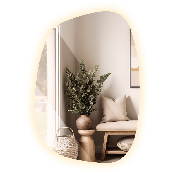 Espejo led con formas mancha