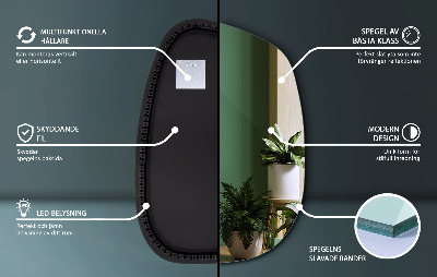 Espejo led con formas mancha