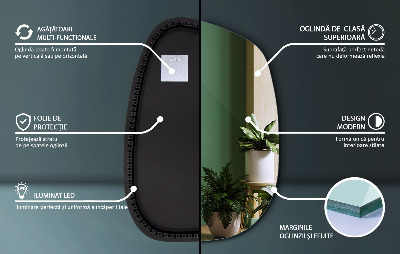 Espejo led con formas mancha