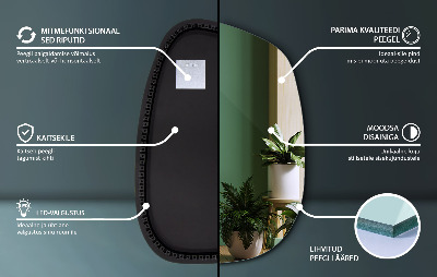 Espejo led con formas mancha