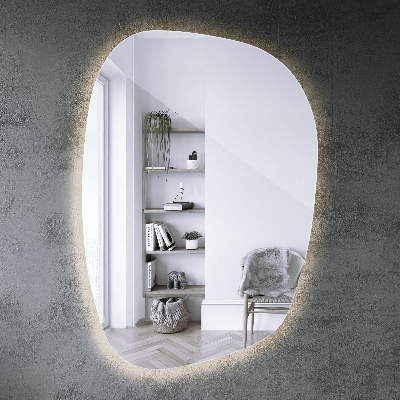Espejo led con formas mancha