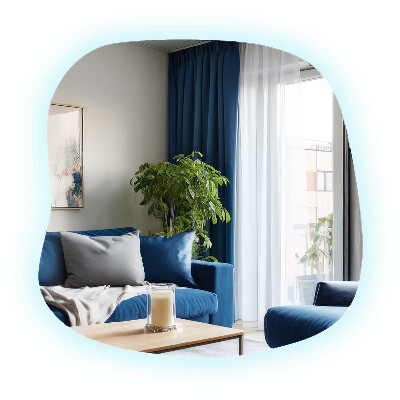 Espejo organico con luz LED accesorio moderno